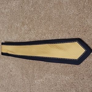Gold and blue tie 100% silk